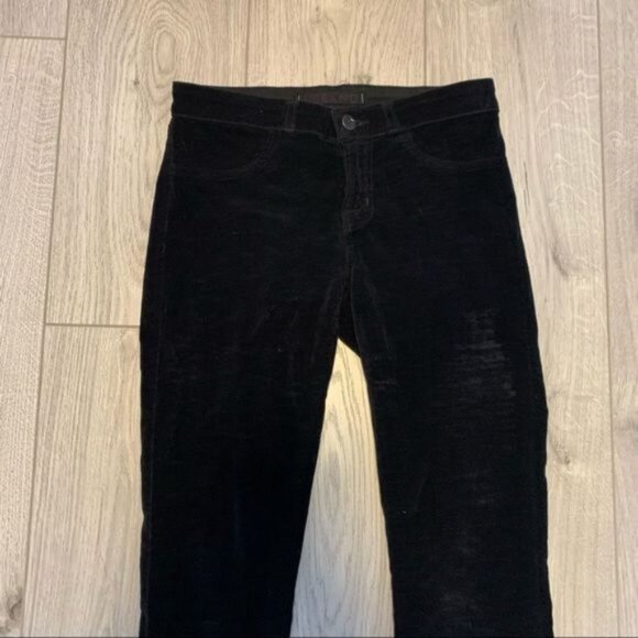 J Brand Black velvet skinny jeans plush size US 25 - Picture 6 of 11